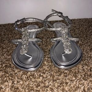 Antonio Melani Rhinestone Embellished Flat Sandals